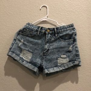 Denim jeans shorts